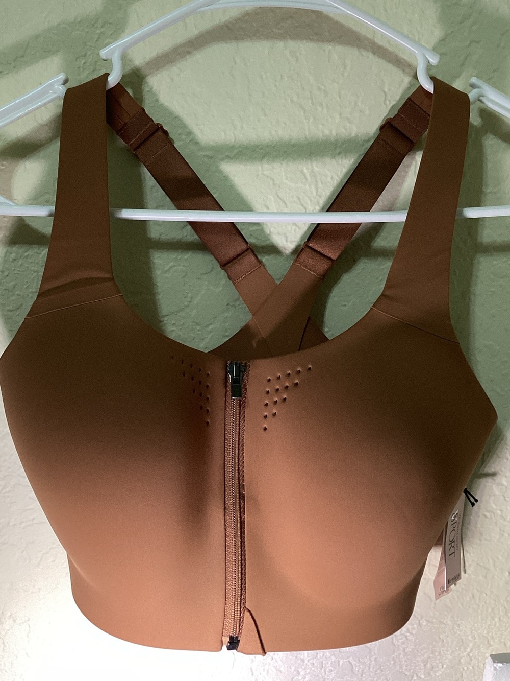 Victoria's Secret Front-Zip Sports Bra - Brown